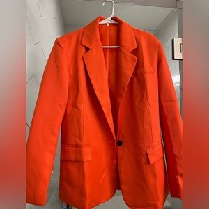 Orange blazer size medium fully lined New without tags